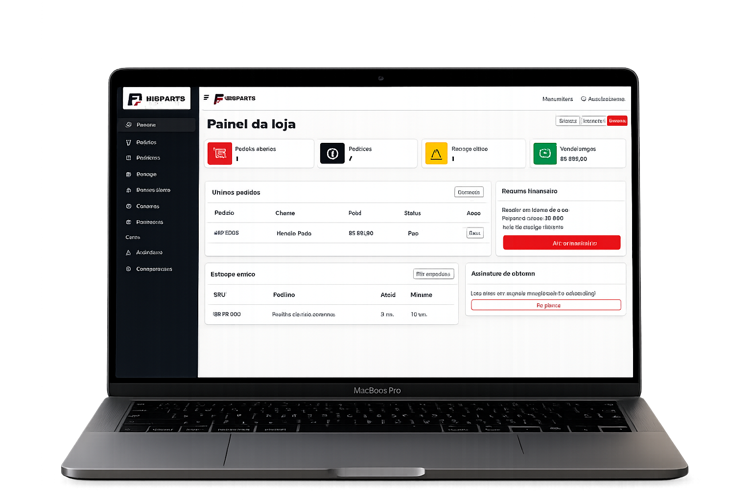 ERP BigParts no notebook